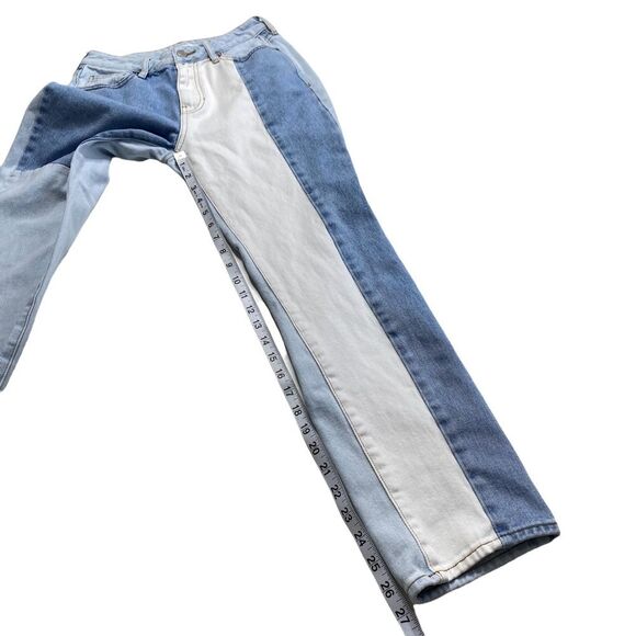 PacSun Eco Hopper Patch Mom Jeans Color Block Sz 24 - Picture 7 of 13